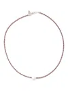 Santangelo Striped Pearl Necklace In Black