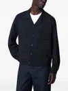 Santaniello Blue Wool-blend Overshirt Jacket In Blue