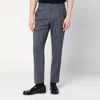 Santaniello Anthracite Grey Wool Blend Trousers In Gray
