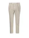 Santaniello Pleated Corduroy Trousers In Neutral