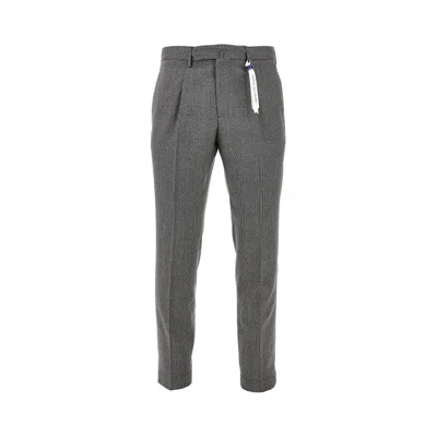 Santaniello 'arechi' Prince Of Wales Trousers In Black
