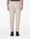 Santaniello Linen-blend Chino Pants In Neutrals