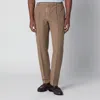 Santaniello Beige Trousers In Cotton And Linen In Neutral
