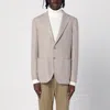 Santaniello Double-breasted Jacket In Wool-blend In Beige