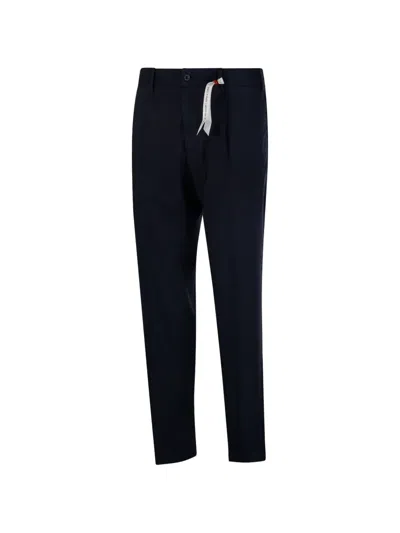 Santaniello Belt-loop Trousers In Blue
