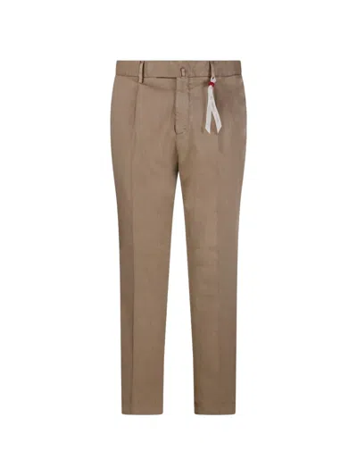Santaniello Belt-loop Trousers In Brown
