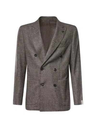 Santaniello Biagio Double-breasted Blazer In Brown
