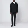 Santaniello Black Single-breasted Suit In Wool Blend In Black