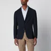 Santaniello Black Single-breasted Wool-blend Jacket In Black