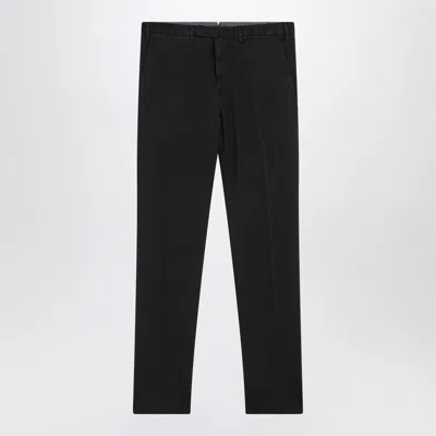 SANTANIELLO BLACK TROUSERS IN COTTON