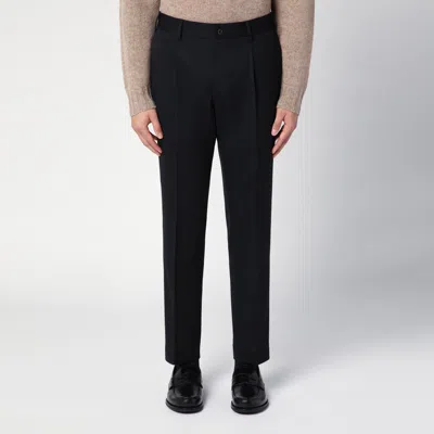 Santaniello Black Wool Blend Trousers