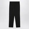 Santaniello Cotton Clark Double Pleat Pants In Black