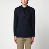 Santaniello Double-breasted Tailored Jacket In Blue