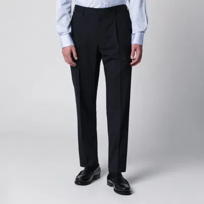 Santaniello Blue Trousers In Wool Blend