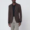 Santaniello Brown Jacket In Prince Of Wales Check In Brown