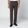 Santaniello Brown Wool-blend Trousers In Brown