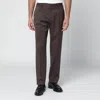 Santaniello Brown Wool-blend Trousers In Brown