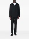 Santaniello Black Single-breasted Suit In Wool Blend In Black