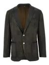 Santaniello Button Jacket In Gray