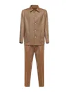 Santaniello Cavalry Wool Set In Brown