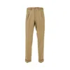 Santaniello Clark Accademia Cotton And Linen Trousers In Green