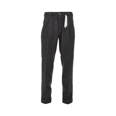 Santaniello Clark Evoluto Cotton And Linen Pants In Black