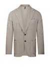 Santaniello Classic Tailored Jacket With Notched Lapel In Neutrals