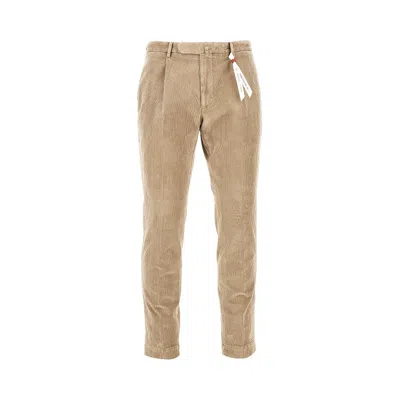 Santaniello Corduroy 'arechi' Trousers In Brown