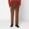 Santaniello Brown Corduroy Pants In Multi