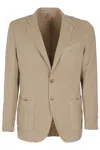 Santaniello Giacca Cotone Icegab Gabardina Doppio Ritorto In Ice Cotton High Twist In Brown
