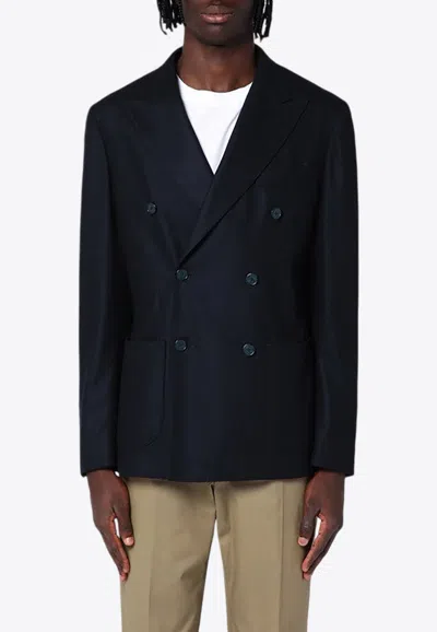SANTANIELLO DOUBLE-BREASTED JACKET IN WOOL-BLEND