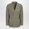 Santaniello Double-breasted Sage Jacket In Green