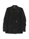 Santaniello Double-breasted Peak-lapel Suit In Black