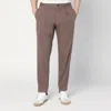 Santaniello Dove Grey Cotton Trousers In Brown