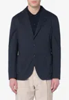 Santaniello Giacca Cotone Icegab Gabardina Doppio Ritorto In Ice Cotton High Twist In Blue