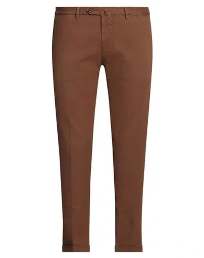 Santaniello Evoluto Man Pants Brown Size 42 Cotton, Elastane