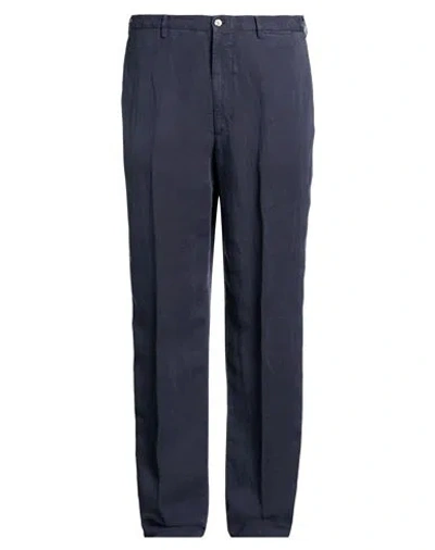 Santaniello Evoluto Man Pants Navy Size 38 Lyocell, Linen