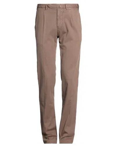 Santaniello Evoluto Man Pants Taupe Size 40 Cotton, Elastane In Brown