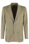Santaniello Forest Green Ice Gabardine Tailored Jacket