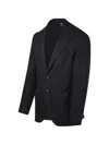 Santaniello Front-pocket Button Blazer In Blue