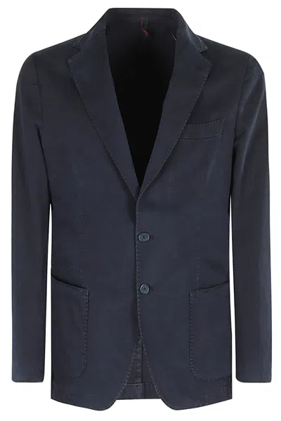 Santaniello Giacca Cotone Icegab Gabardina Doppio Ritorto In Ice Cotton High Twist In B Blu Notte