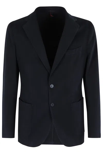 Santaniello Gabardina Soft Touch Con Smeriglio In Blue