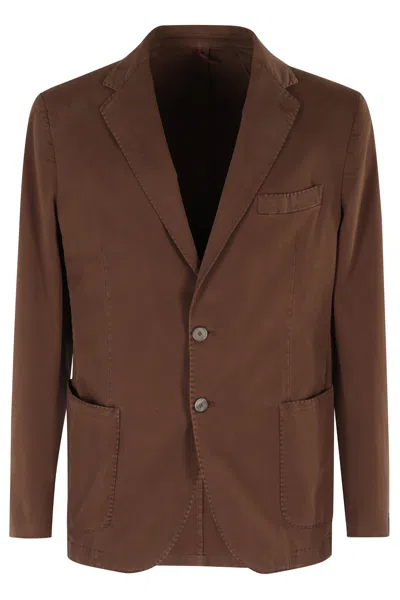 Santaniello Gabardina Soft Touch Con Smeriglio In Brown