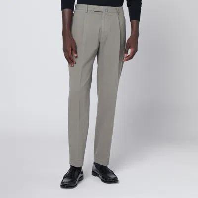 Santaniello Gray Cotton And Cashmere Trousers