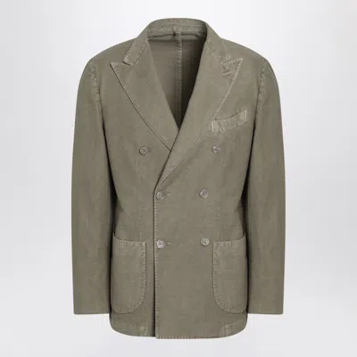 SANTANIELLO SANTANIELLO DOUBLE BREASTED SAGE GREEN JACKET