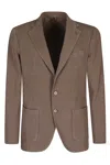 Santaniello Giacca Cotone Icegab Gabardina Doppio Ritorto In Ice Cotton High Twist In Brown