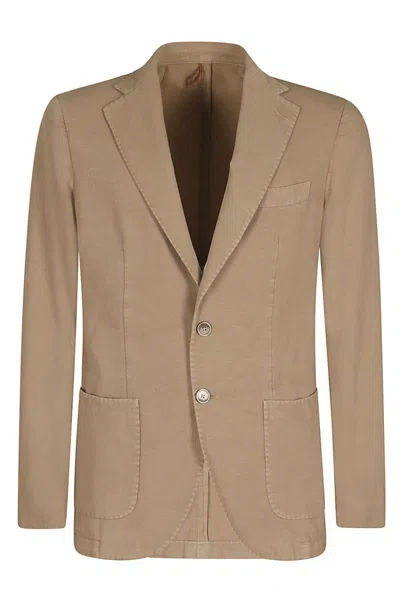 Santaniello Icegab Cotton Jacket Double Twisted Gabardine In Brown