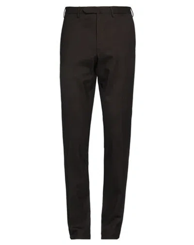 Santaniello Il Viaggiatore Man Pants Dark Brown Size 36 Wool, Polyester, Elastane