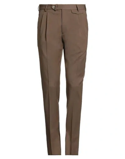 Santaniello Il Viaggiatore Man Pants Khaki Size 38 Polyester, Wool, Elastane In Sand
