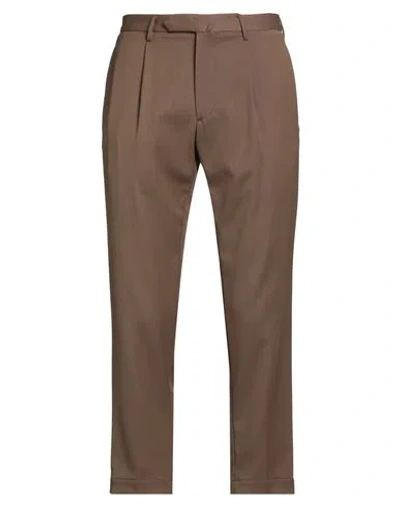 SANTANIELLO SANTANIELLO IL VIAGGIATORE MAN PANTS KHAKI SIZE 38 POLYESTER, WOOL, ELASTANE
